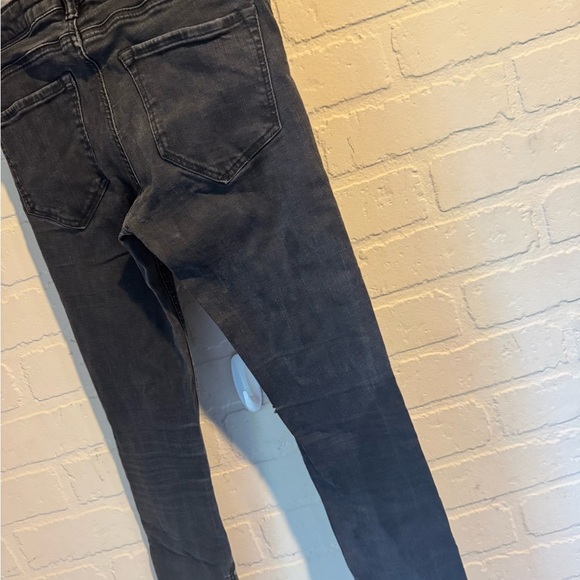 All Saints jeans black faded distressed skinny zipper ankles - Picture 10 of 10